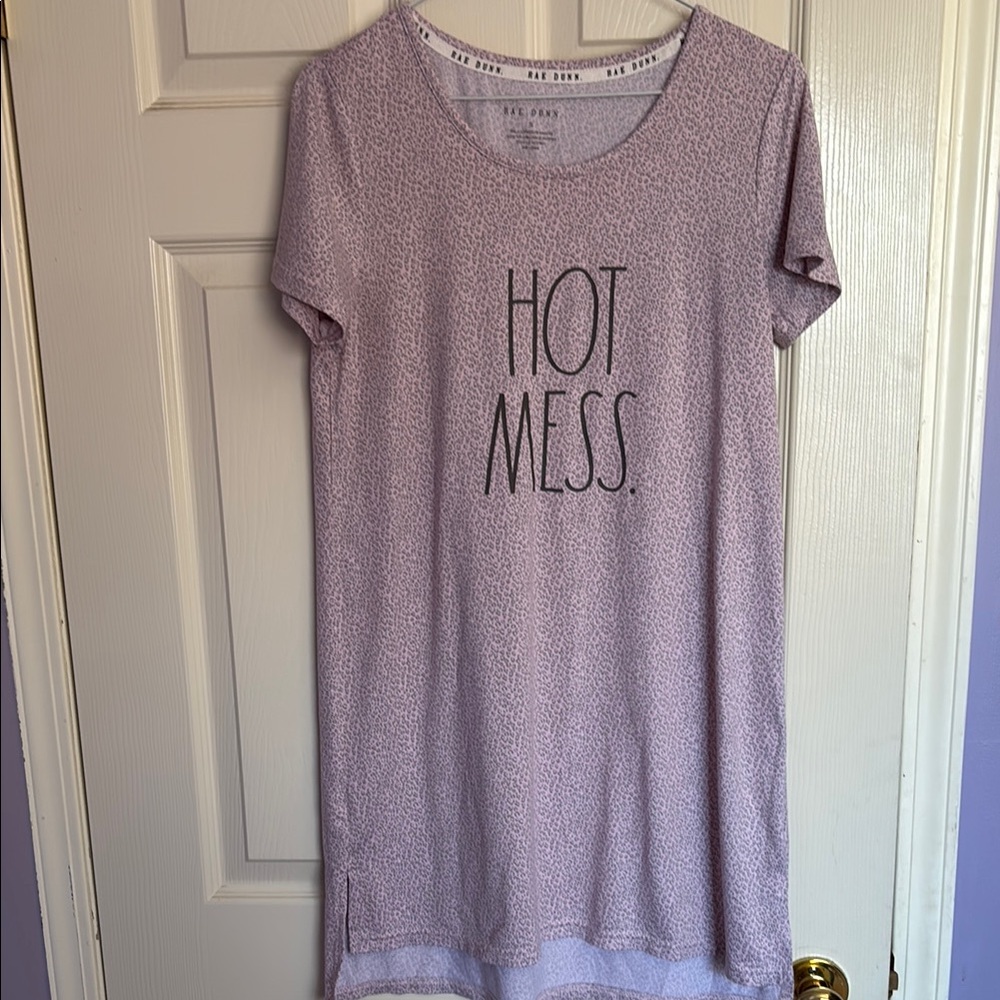 Rae Dunn Pink Leopard Print Top